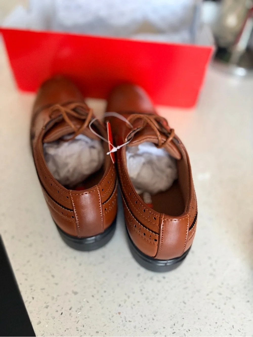 Boy’s Deer Stags Brown Wingtip Oxfords ~4.5